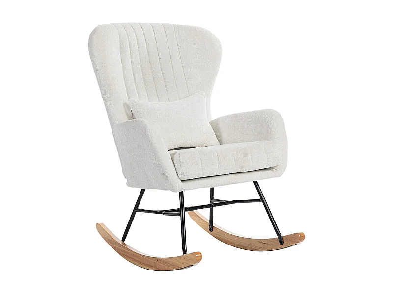 Fauteuil à bascule nordique SILUK blanc 