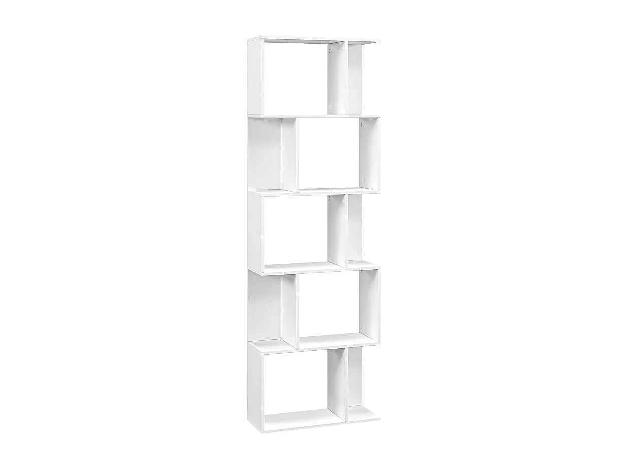 Bibliothèque design 5 étagères CAMARA blanche