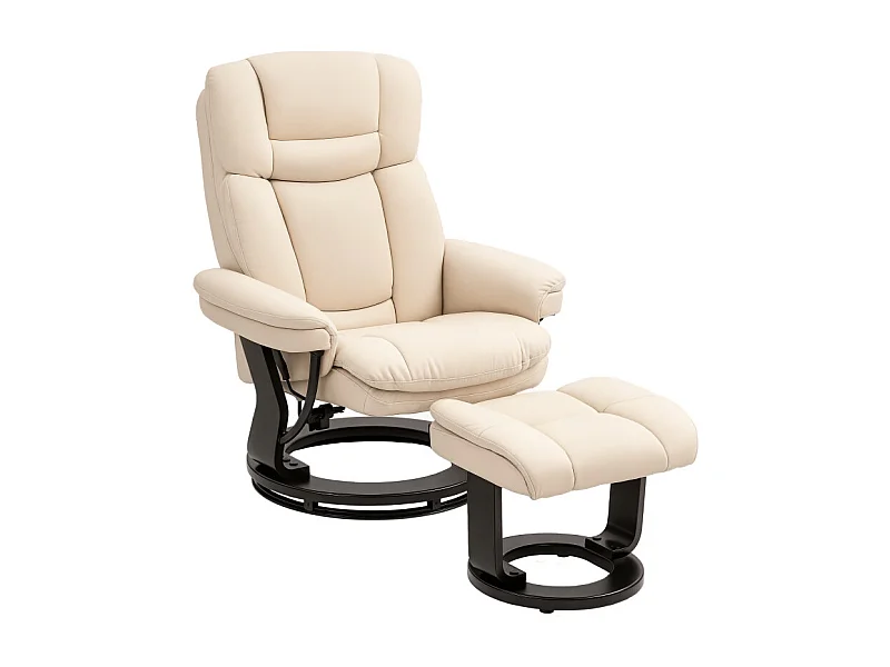 Fauteuil de relaxation ERCO beige clair effet bois wengé