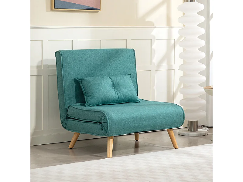 Fauteuil convertible nordique ATTU turquoise