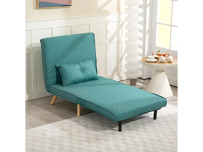 Fauteuil convertible nordique ATTU turquoise