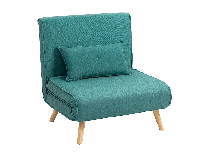 Fauteuil convertible nordique ATTU turquoise