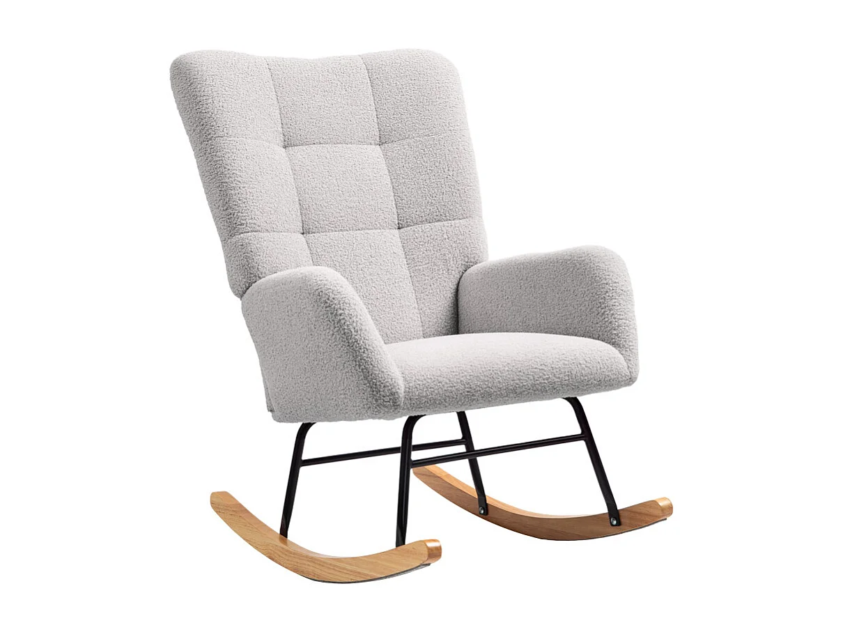 Fauteuil à bascule nordique PALIK gris