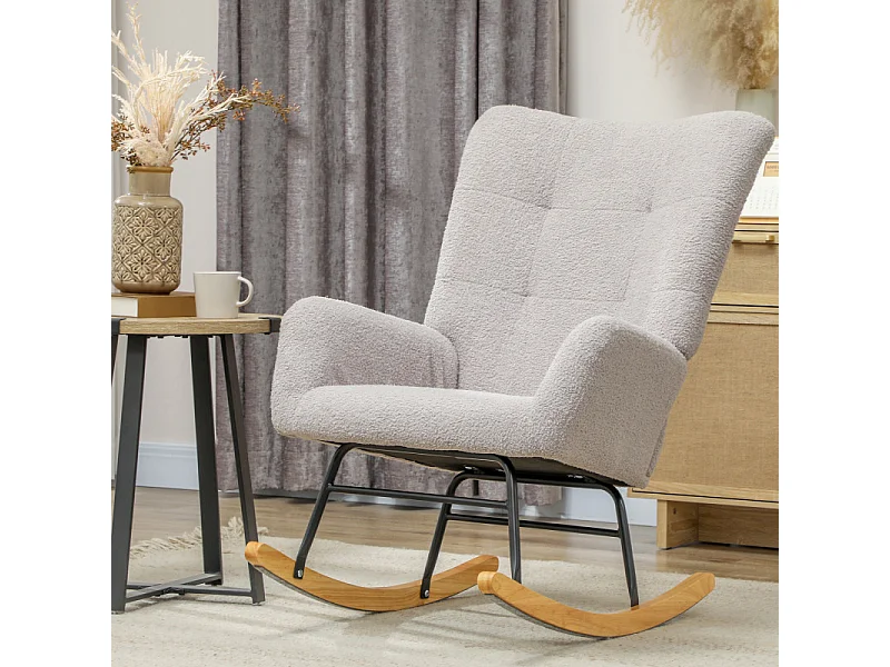 Fauteuil à bascule nordique PALIK gris