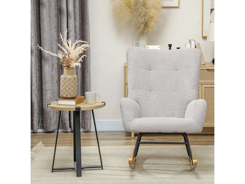 Fauteuil à bascule nordique PALIK gris