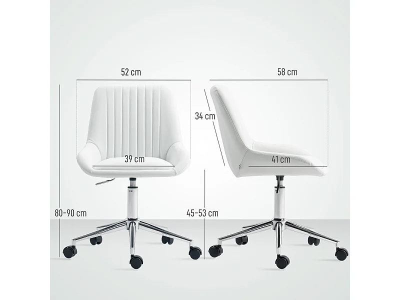 Chaise de bureau VELLETRI blanche