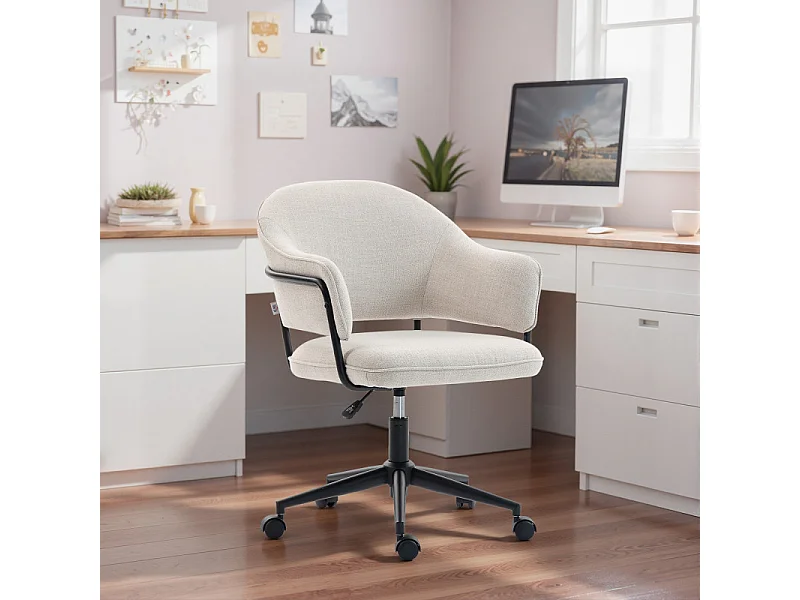 Chaise de bureau PORTICIA beige clair
