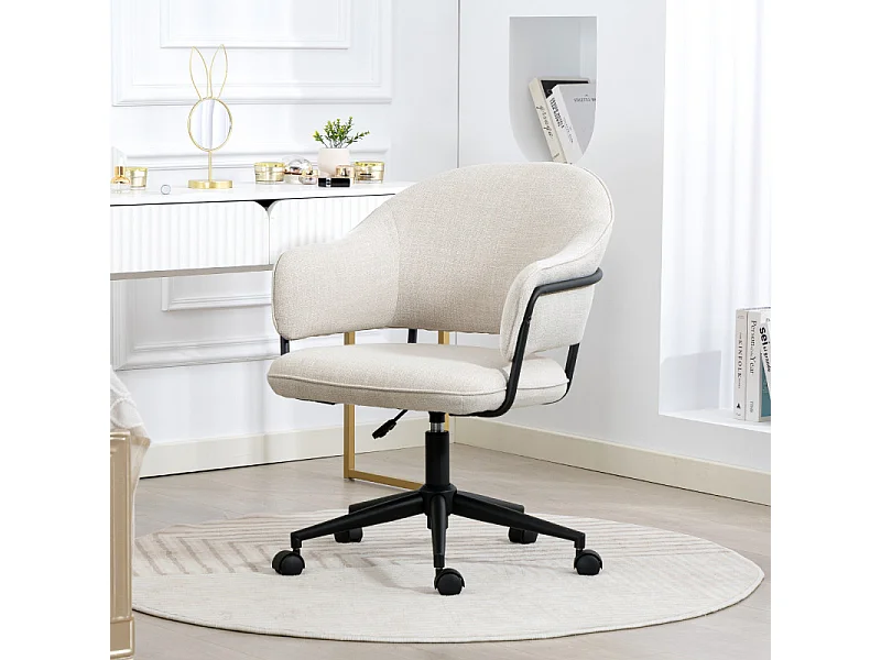 Chaise de bureau PORTICIA beige clair