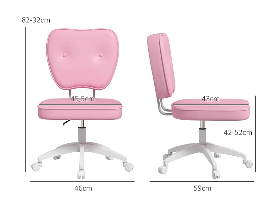 Chaise de bureau design CAVA rose