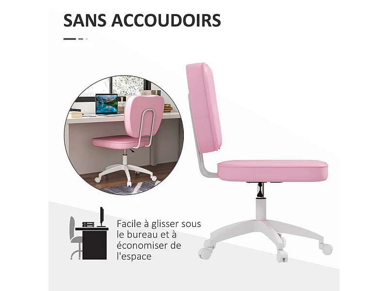 Chaise de bureau design CAVA rose