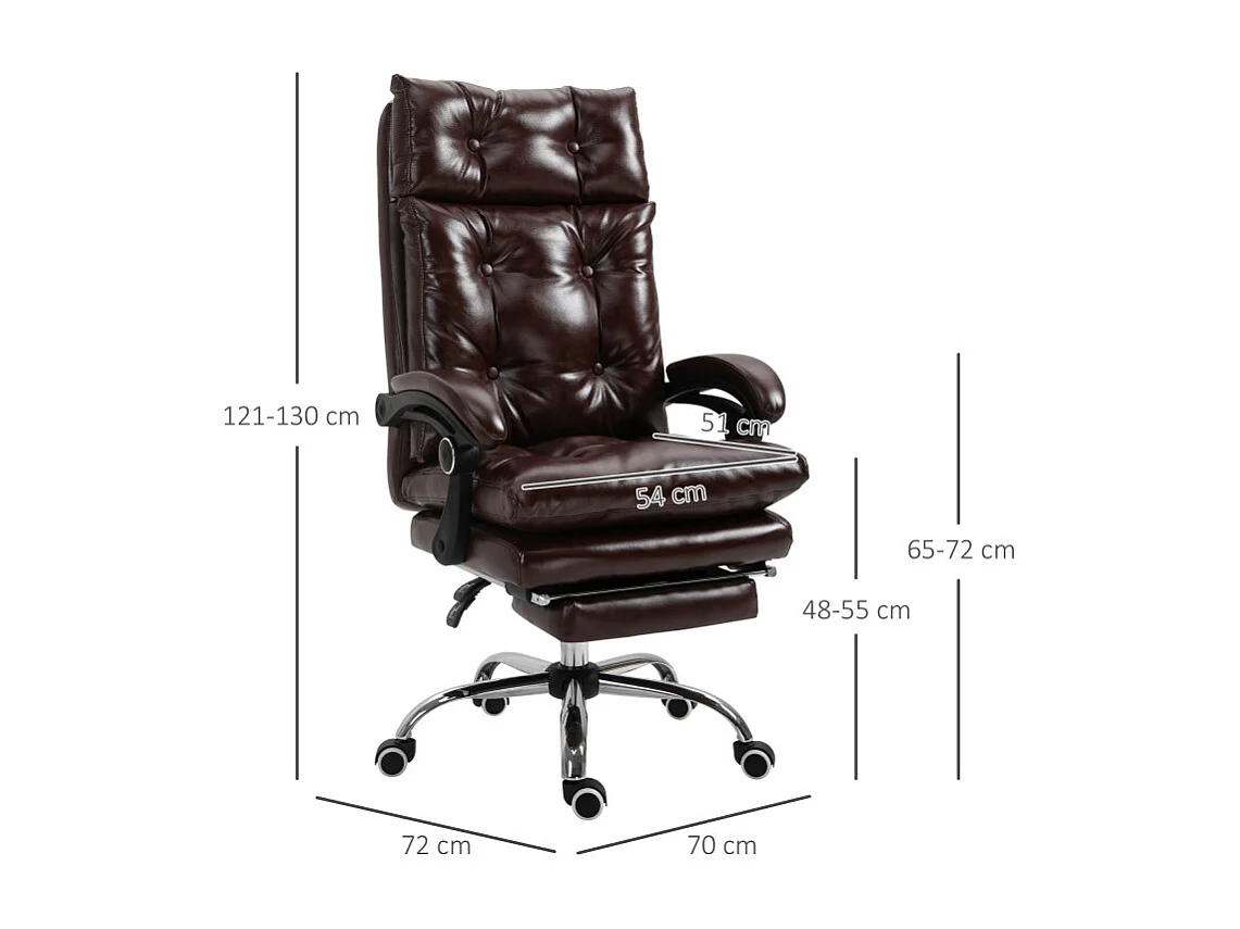 Fauteuil de bureau PORDENONE marron