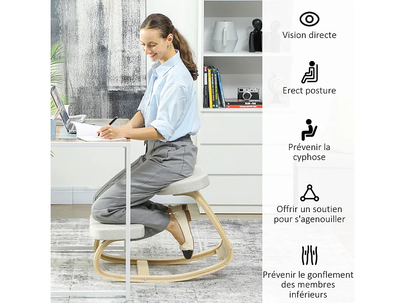 Siège ergonomique MARANO beige clair