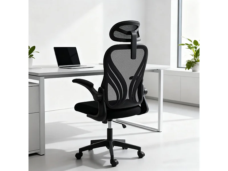 Chaise de bureau ergonomique TRAPANI noire