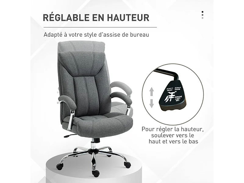 Fauteuil de bureau EVELINO gris