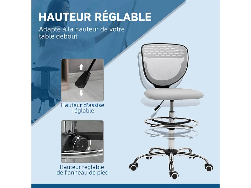 Chaise de bureau ergonomique MAZARA grise