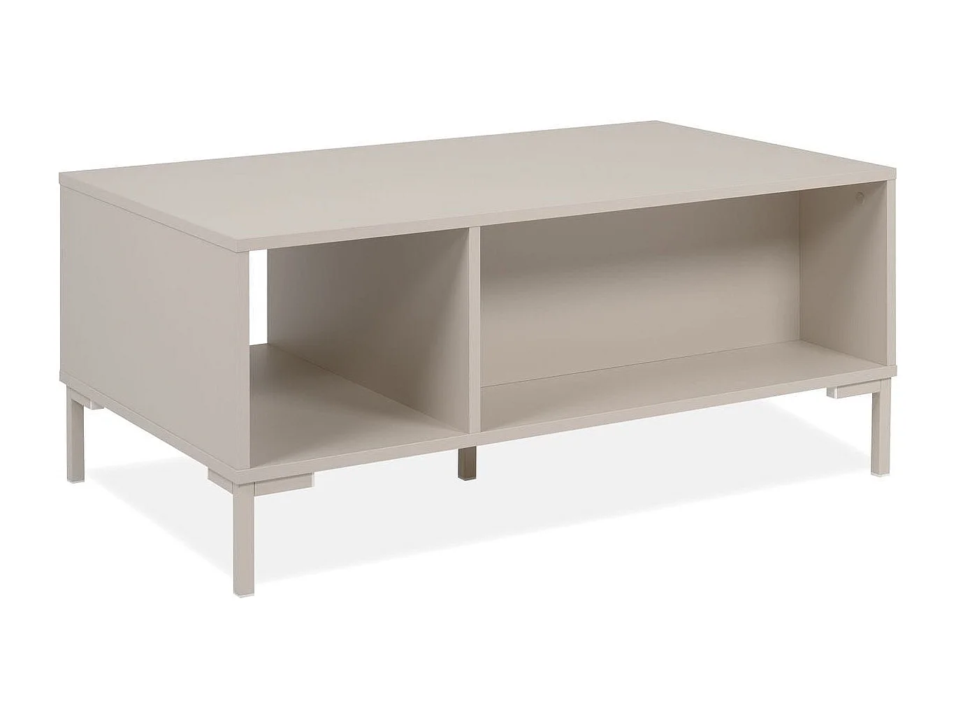 Table basse 2 portes 1 niche beige 100 cm - Ronda