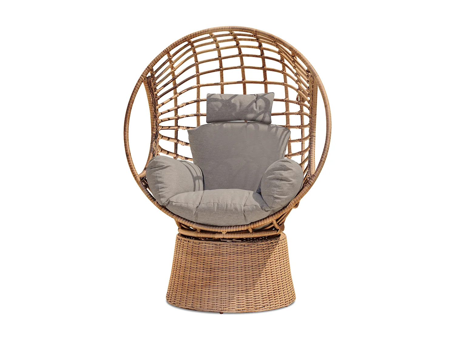 Balancelle de Jardin en Résine Tressée "Borabora" 153cm Marron