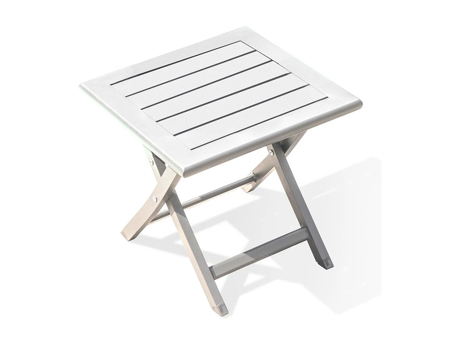 Table d'Appoint de Jardin Pliante "Marius" 43cm Blanc