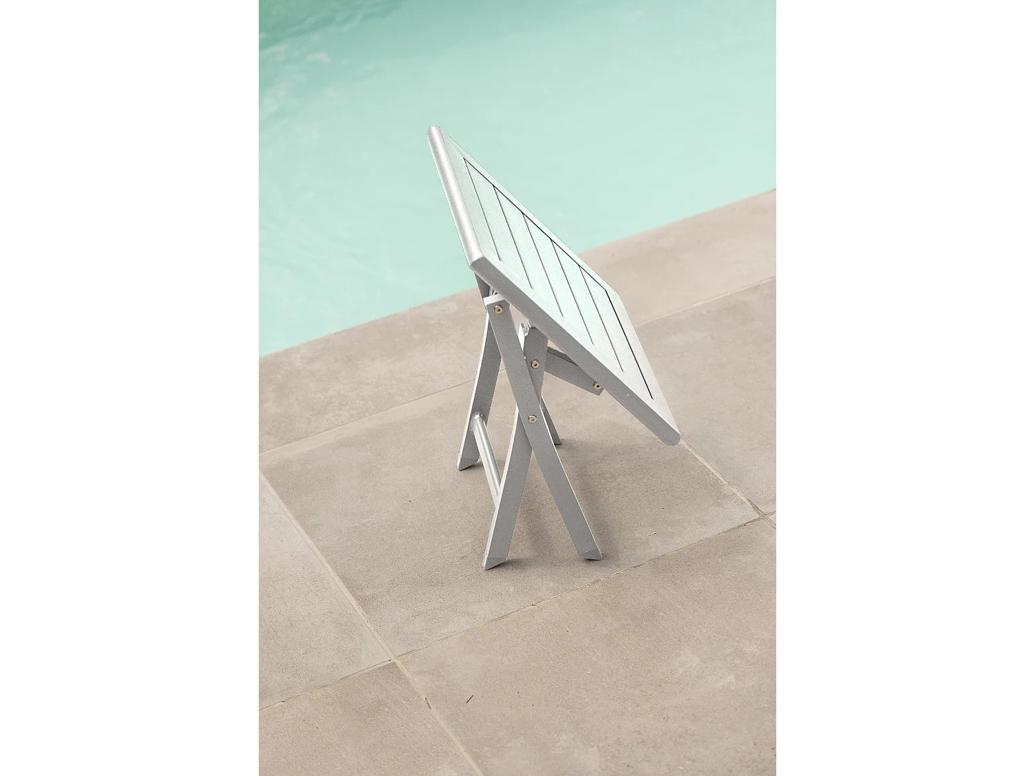 Table d'Appoint de Jardin Pliante "Marius" 43cm Blanc