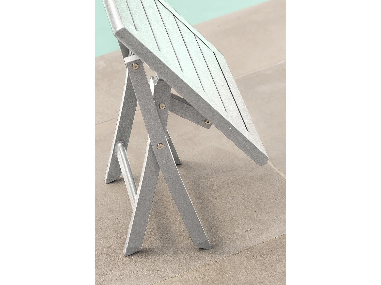 Table d'Appoint de Jardin Pliante "Marius" 43cm Blanc