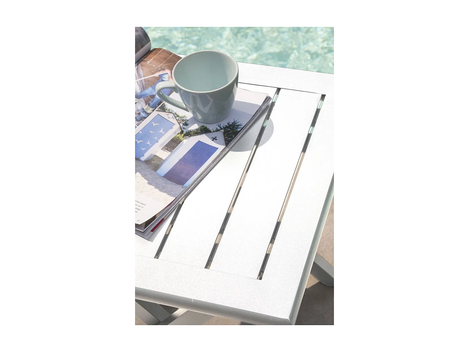 Opvouwbare lage tuintafel in aluminium - MARIUS