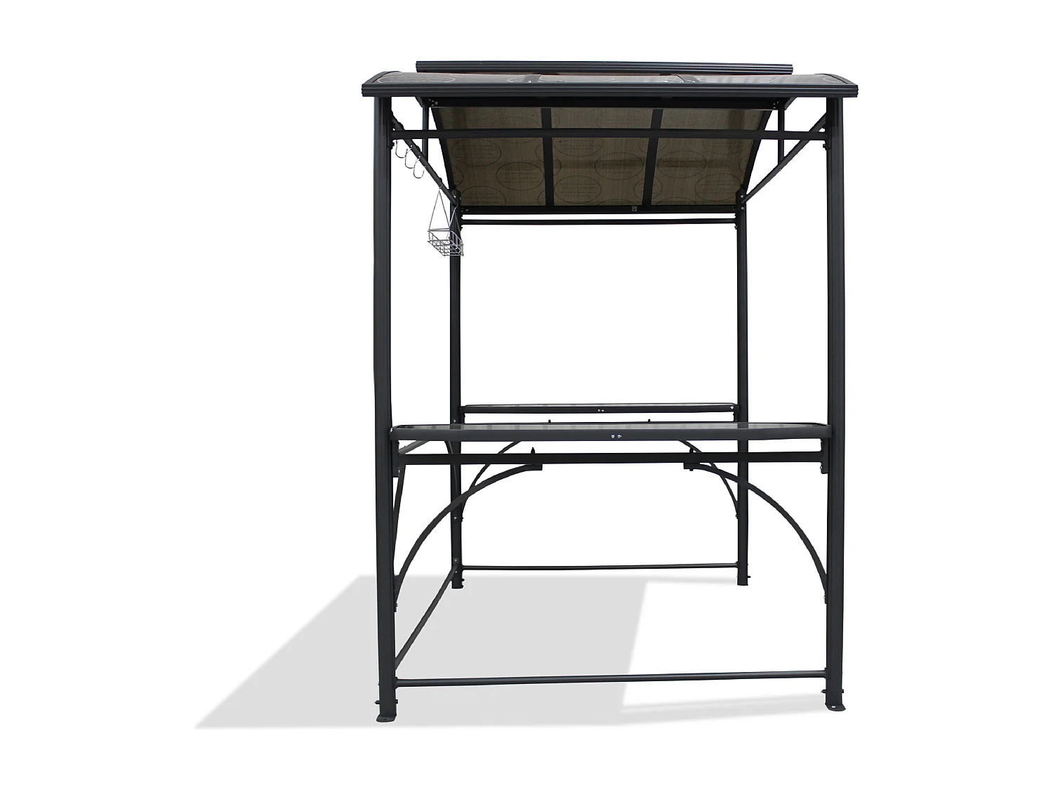 Abri Barbecue "Toit Aéré" 240cm Gris Anthracite