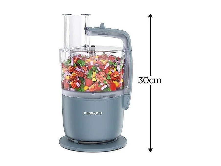 KENWOOD multifunctionele robot FDP22.000GY 650W Kom 1,3L 1 snelheid + Pulse Grijs Blauw Compact