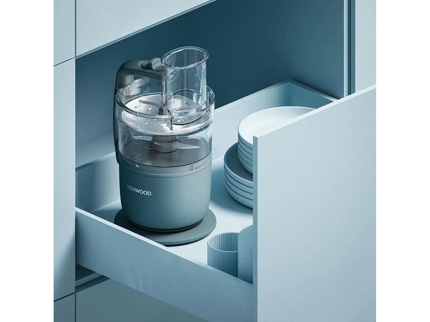 KENWOOD multifunctionele robot FDP22.000GY 650W Kom 1,3L 1 snelheid + Pulse Grijs Blauw Compact