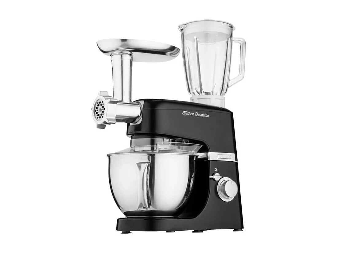 Multifunktions-Küchenmaschine SENCOR STM 6359BK 1000W Schwarz mit Edelstahlschüssel 4,5L, 8 Geschwindigkeiten und kompletten Zubehör