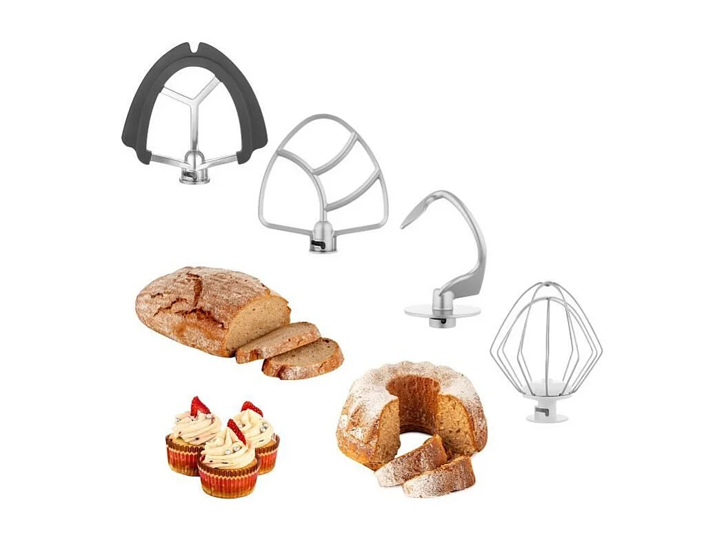 Multifunktions-Küchenmaschine SENCOR STM 6359BK 1000W Schwarz mit Edelstahlschüssel 4,5L, 8 Geschwindigkeiten und kompletten Zubehör