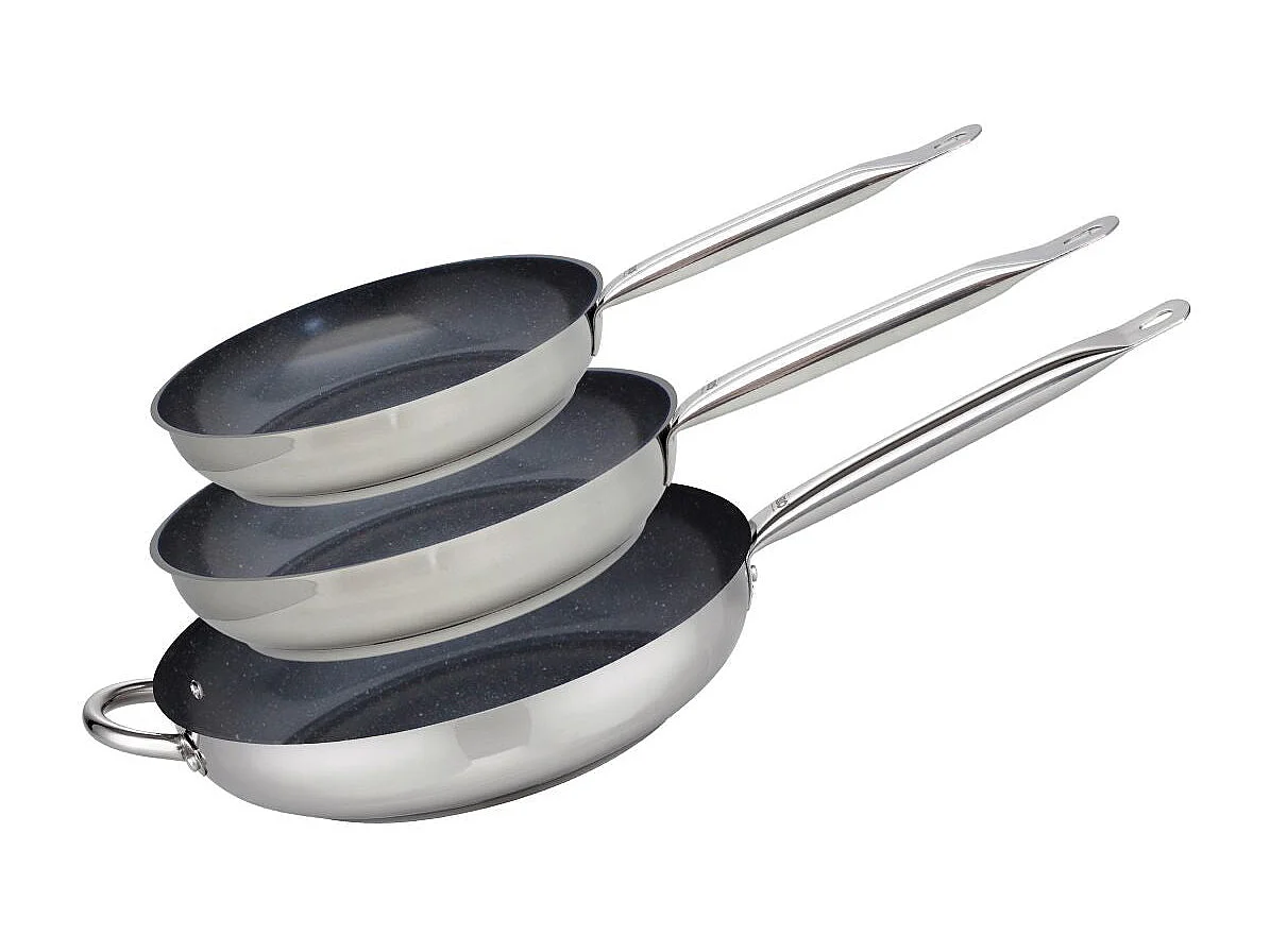 Set de 3 Poêles 24, 28 et 32 cm céramique sans PFAS Profi Therm Platinum Elo