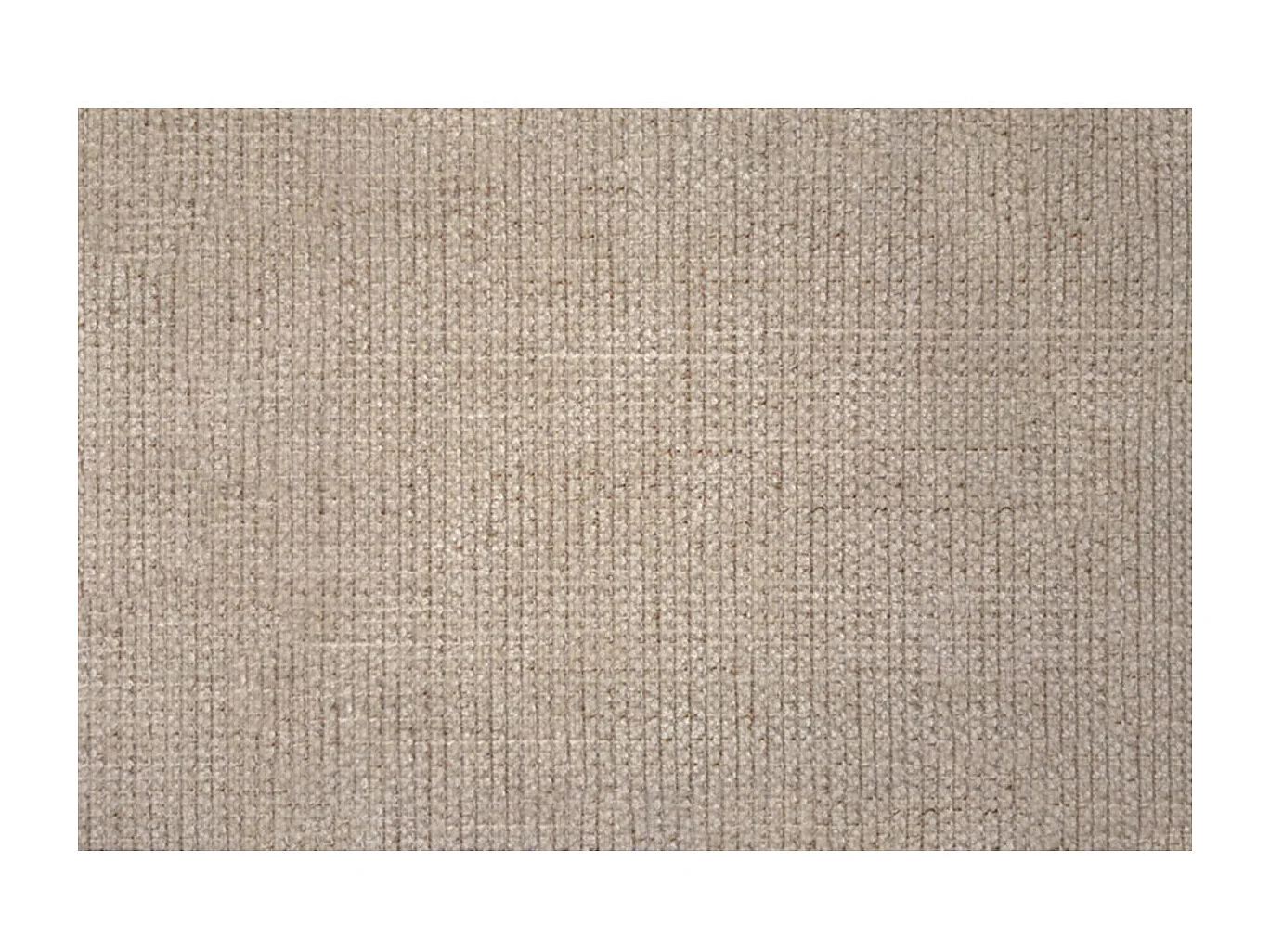 Lit 200x200cm avec tête de lit lignes tissu et double sommier tapissier beige brun - Hauteur totale : 35cm