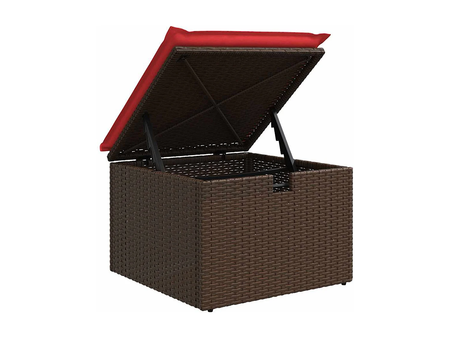 Set sofás jardín y cojines 6 piezas ratán sintético marrón