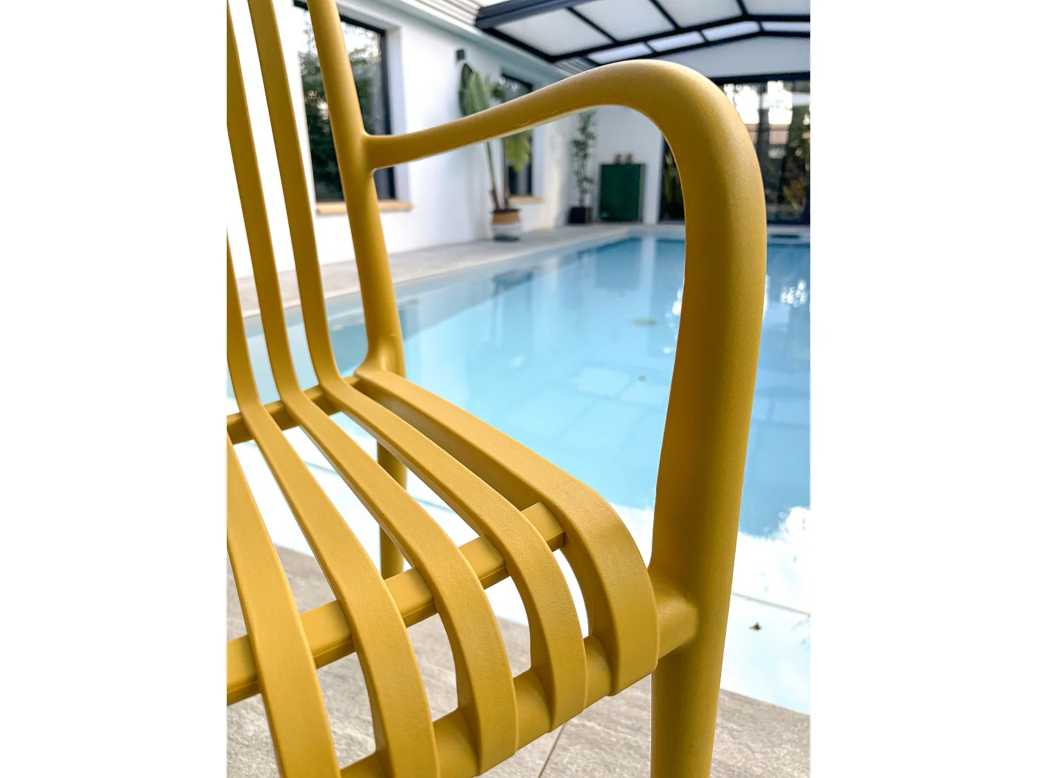 Lot de 2 fauteuils de jardin empilables en Polypropylène - TIAGO