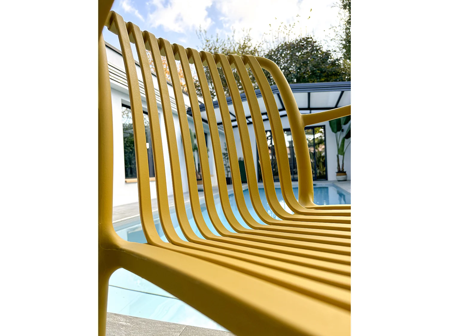 Lot de 2 fauteuils de jardin empilables en Polypropylène - TIAGO
