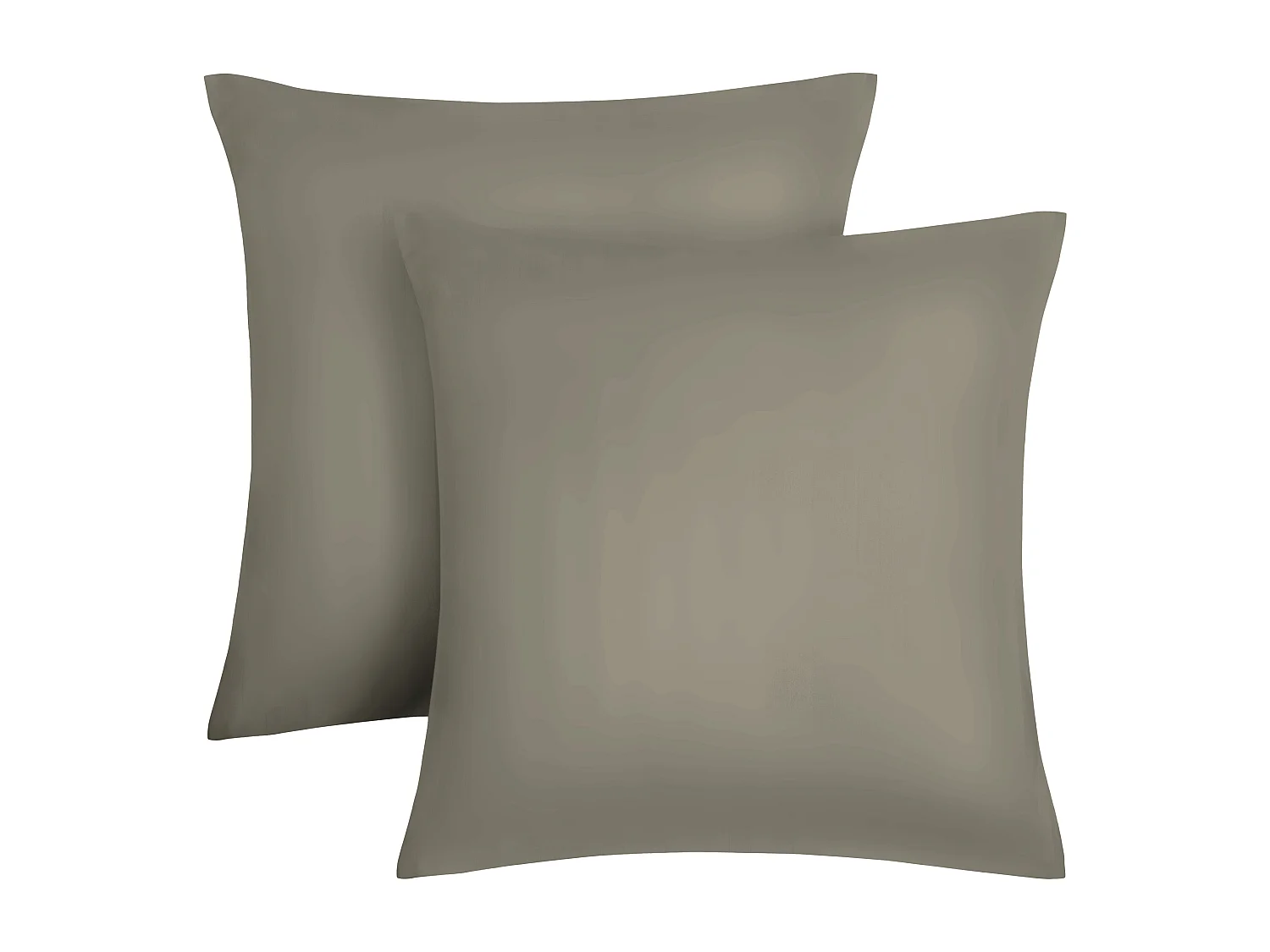 Jogo de cama em cetim 108 fios/cm² - Capa de edredão 240 x 260 cm + 2 fronhas 63 x 63 cm - Taupe - TALORA de PALACIO