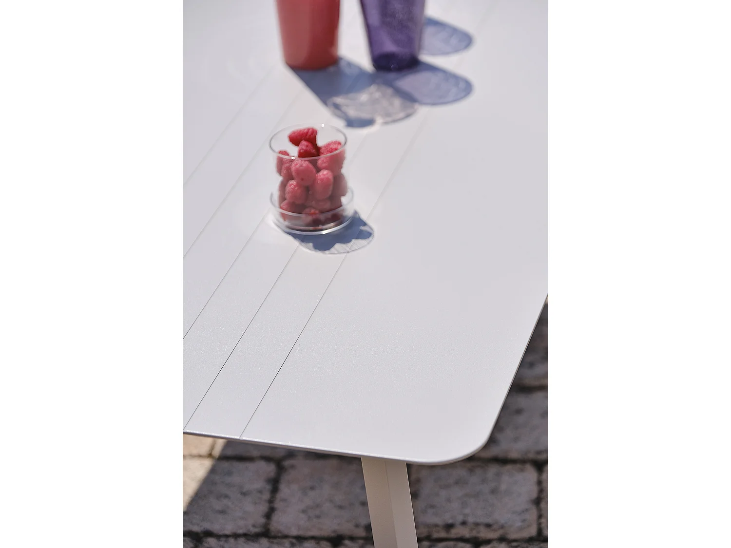 Salón de jardín de esquina 7 plazas de aluminio