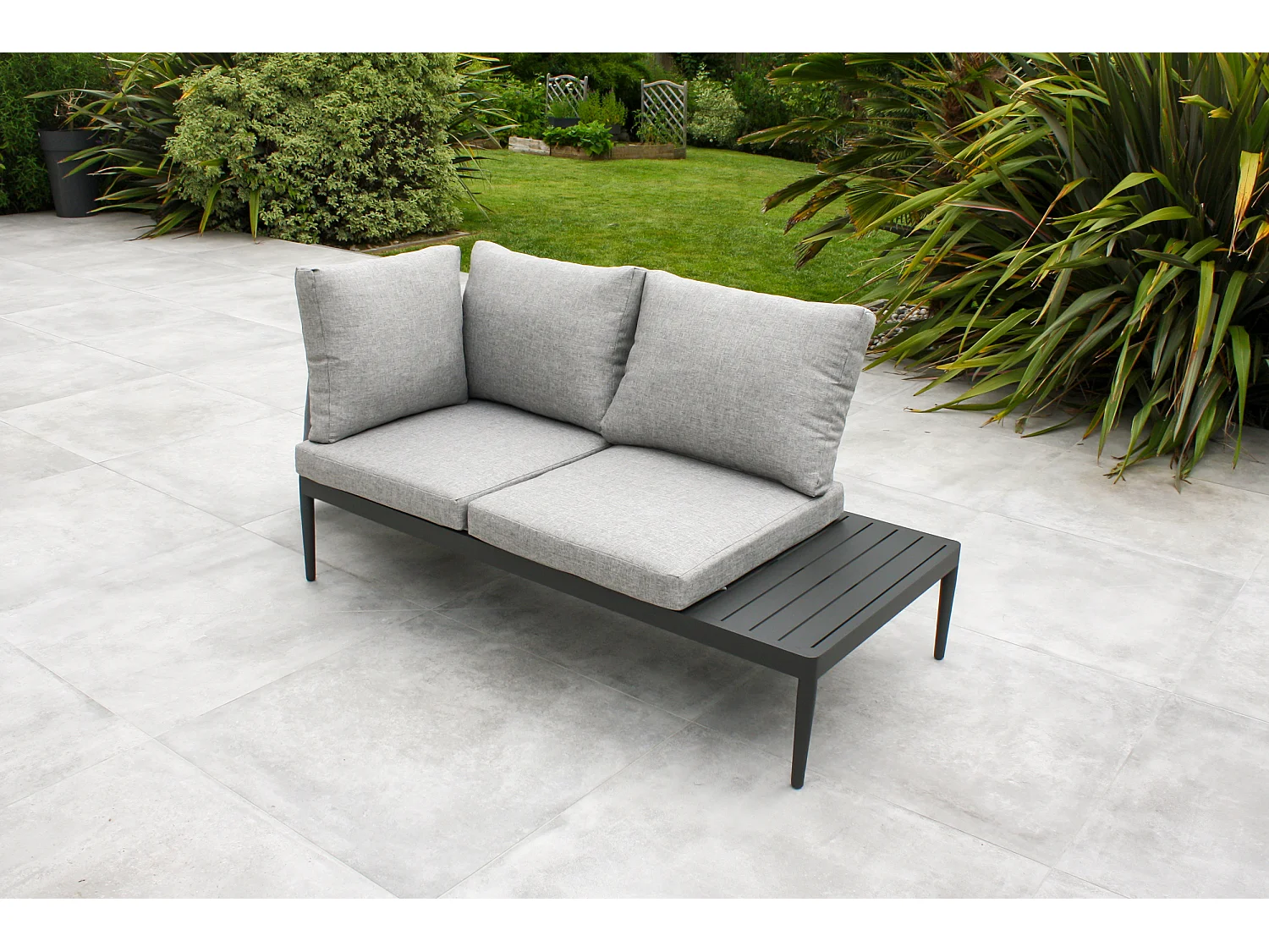 Salon de jardin d'angle 4 places en aluminium  - ANKARA