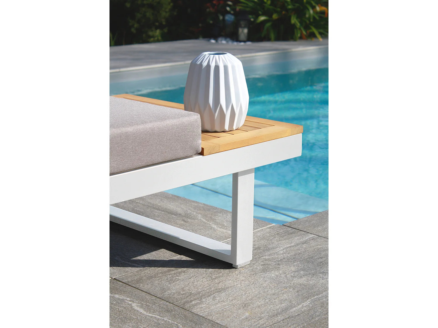 Salon de jardin 4 places en bois d'acacia et aluminium - TOKYO