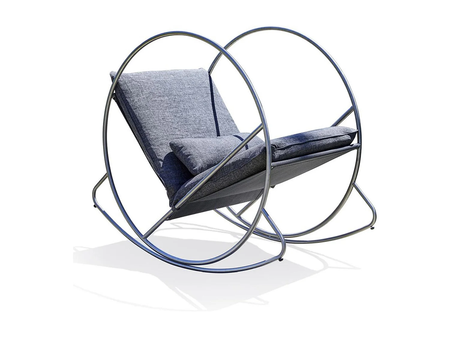 Fauteuil Rocking Chair de Jardin "Caprera" 120cm Gris