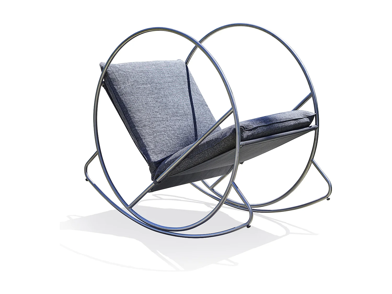 Fauteuil Rocking Chair de Jardin "Caprera" 120cm Gris