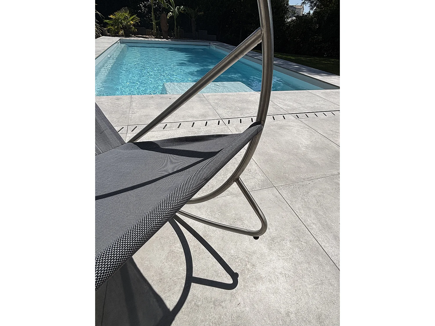 Fauteuil Rocking Chair de Jardin "Caprera" 120cm Gris