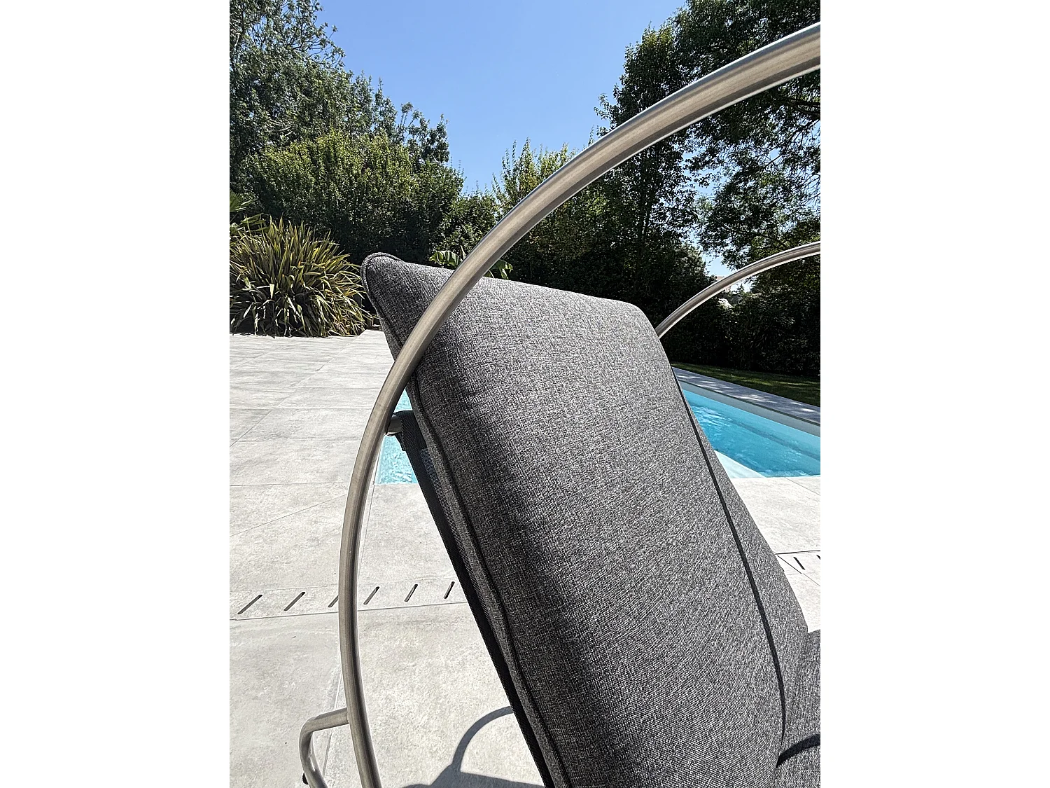 Schaukelstuhl, Edelstahl / Textilene