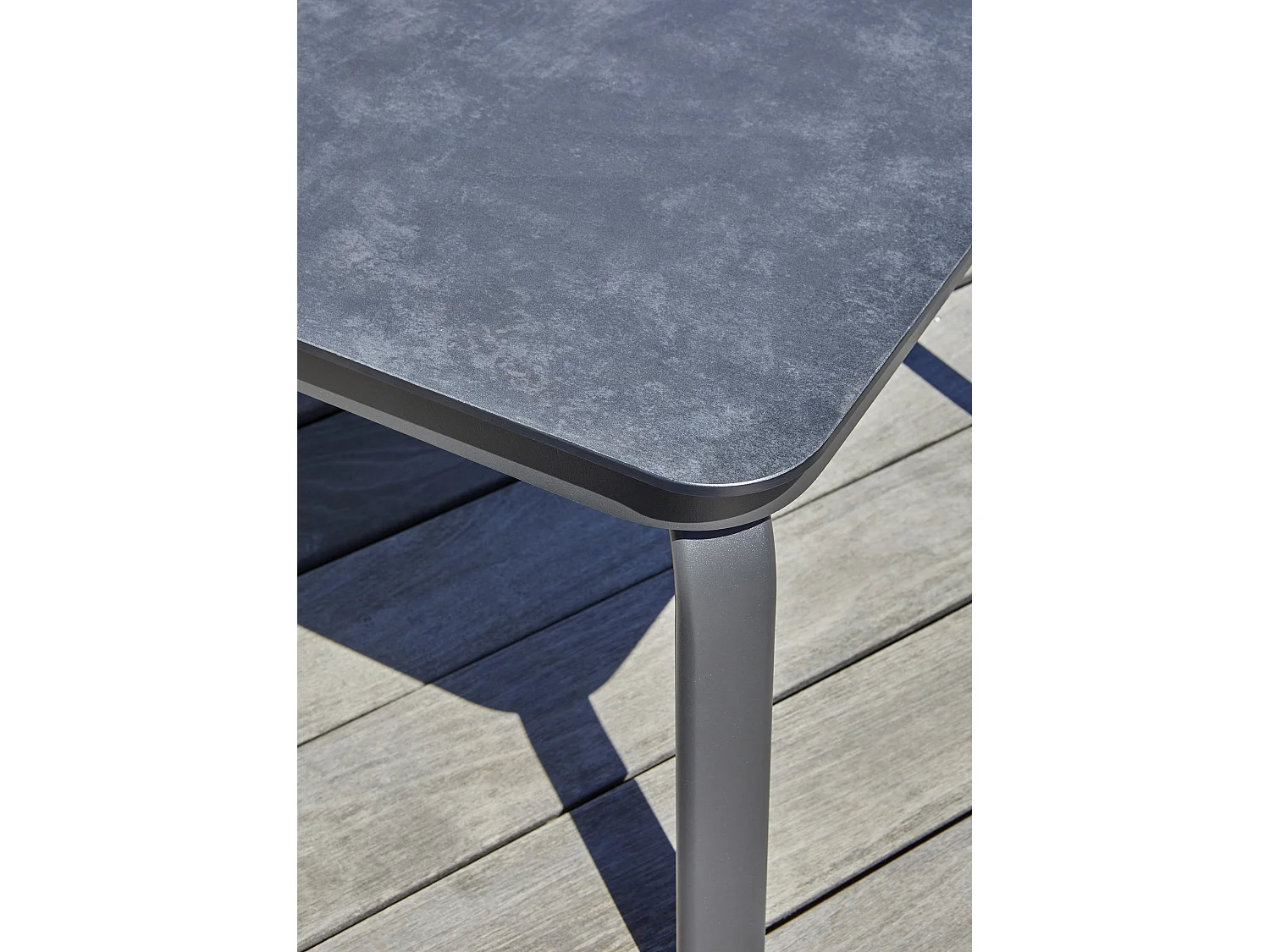 Salón de jardín 4 plazas de cuerda tejida y aluminio