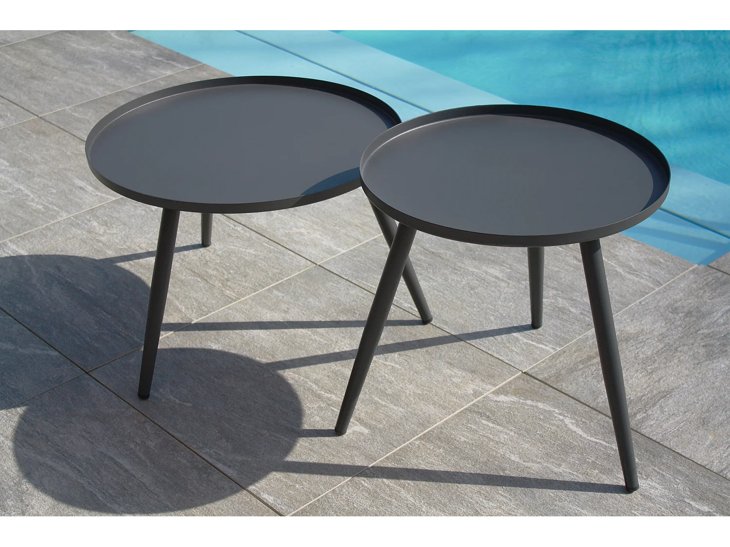 Salon de jardin 4 places en corde tissée et acier