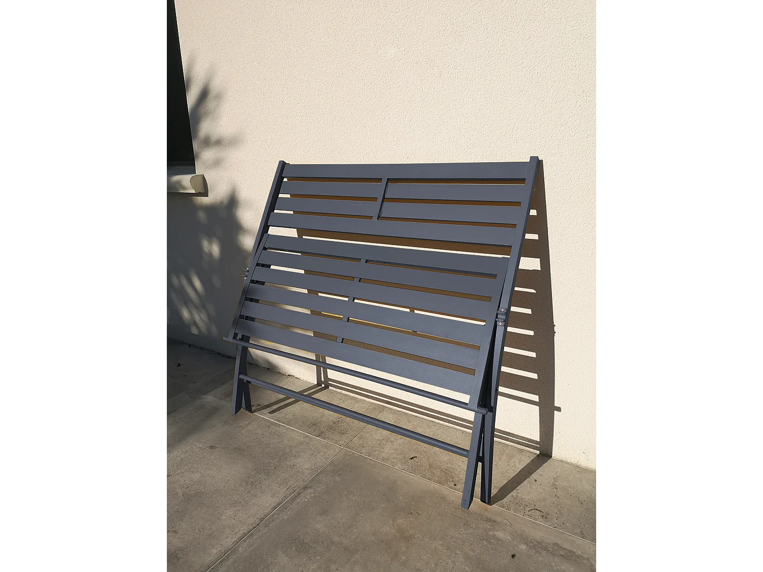 Panca da giardino pieghevole in alluminio