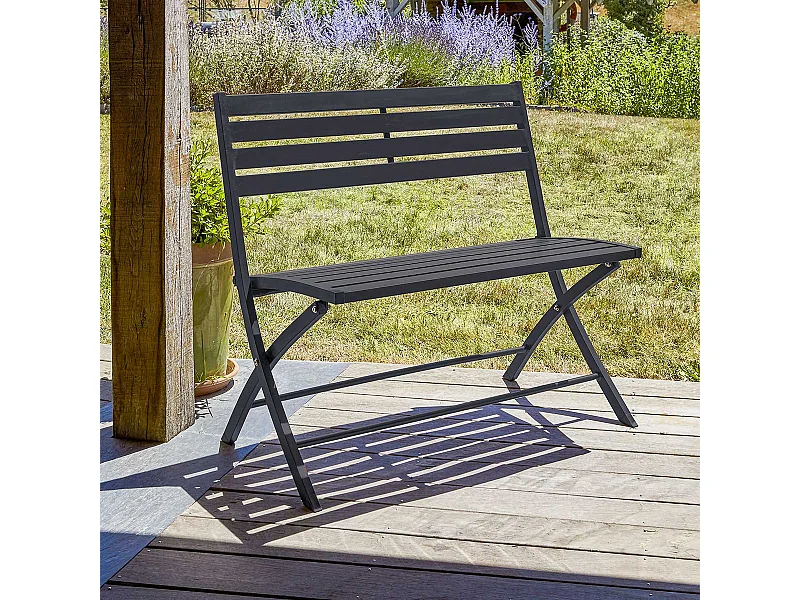 Panca da giardino pieghevole in alluminio