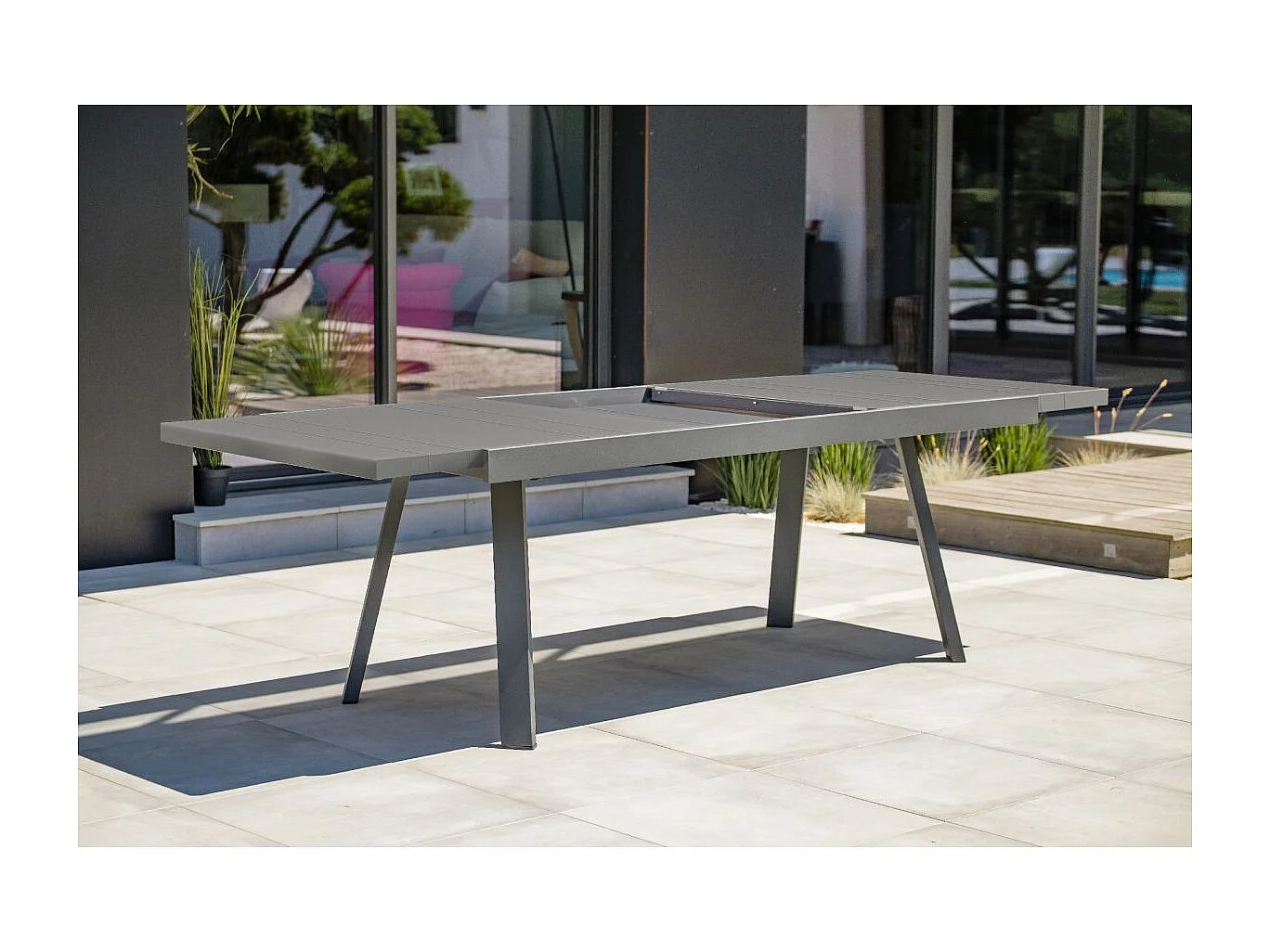 Table de jardin 12 places en aluminium - STOCKHOLM