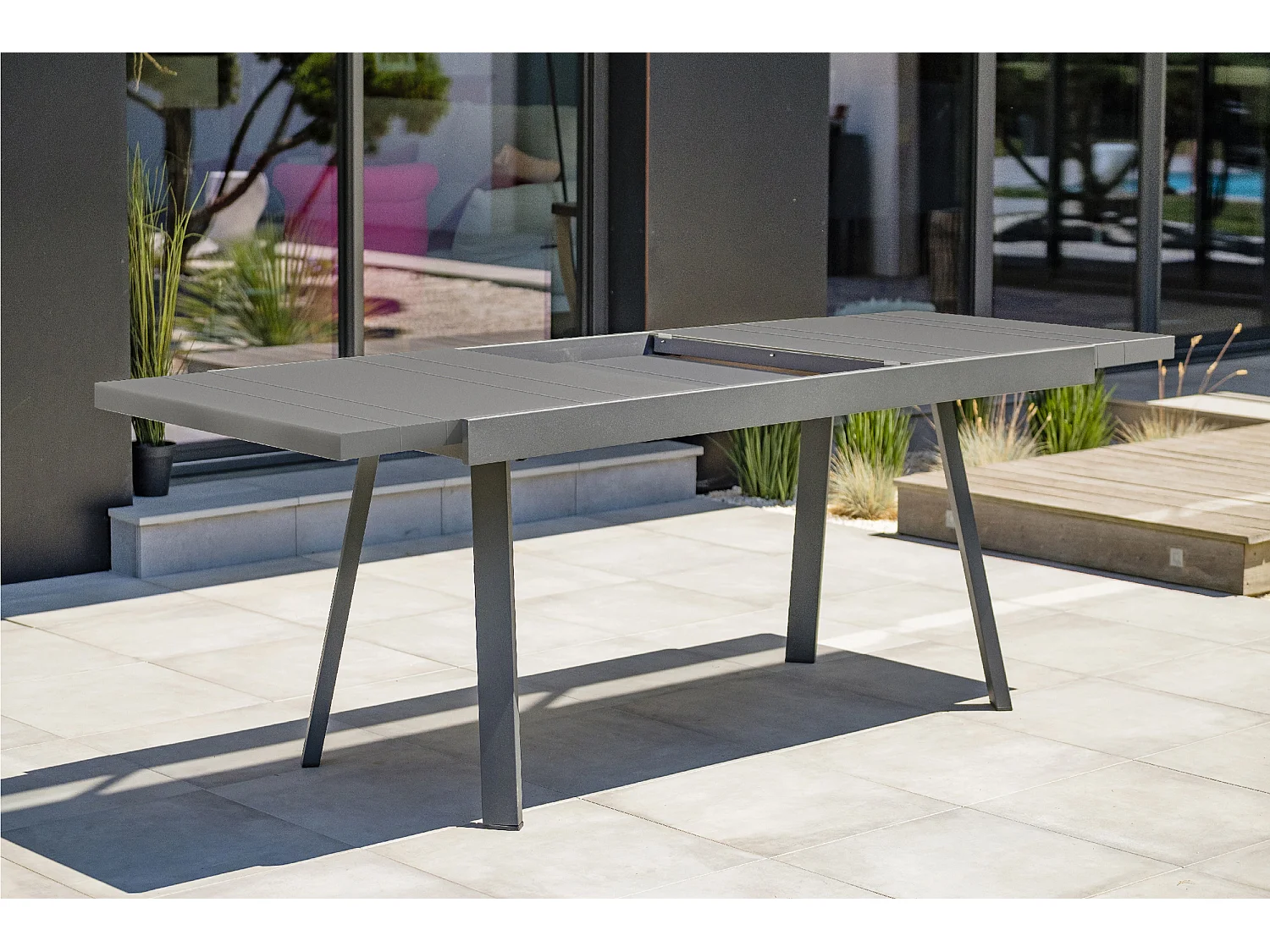 Tuintafel 8 personen in aluminium - STOCKHOLM