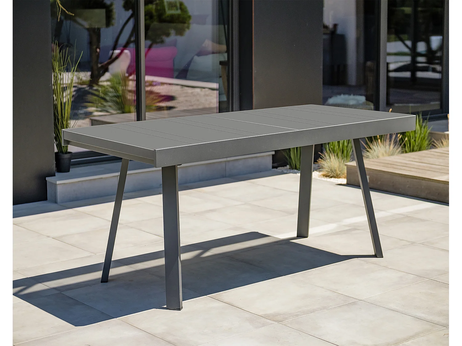 Tuintafel 8 personen in aluminium - STOCKHOLM